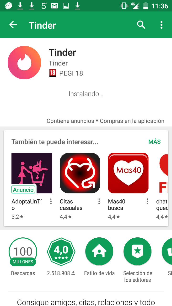 registrarse en tinder