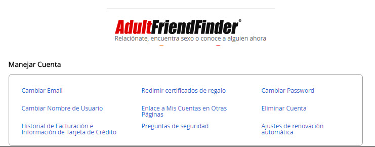 adultfriendfinder darse de baja