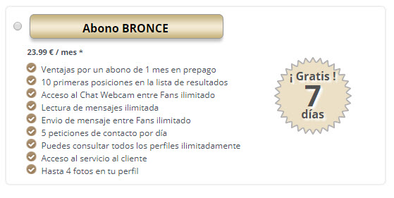 abono bronce easyflirt