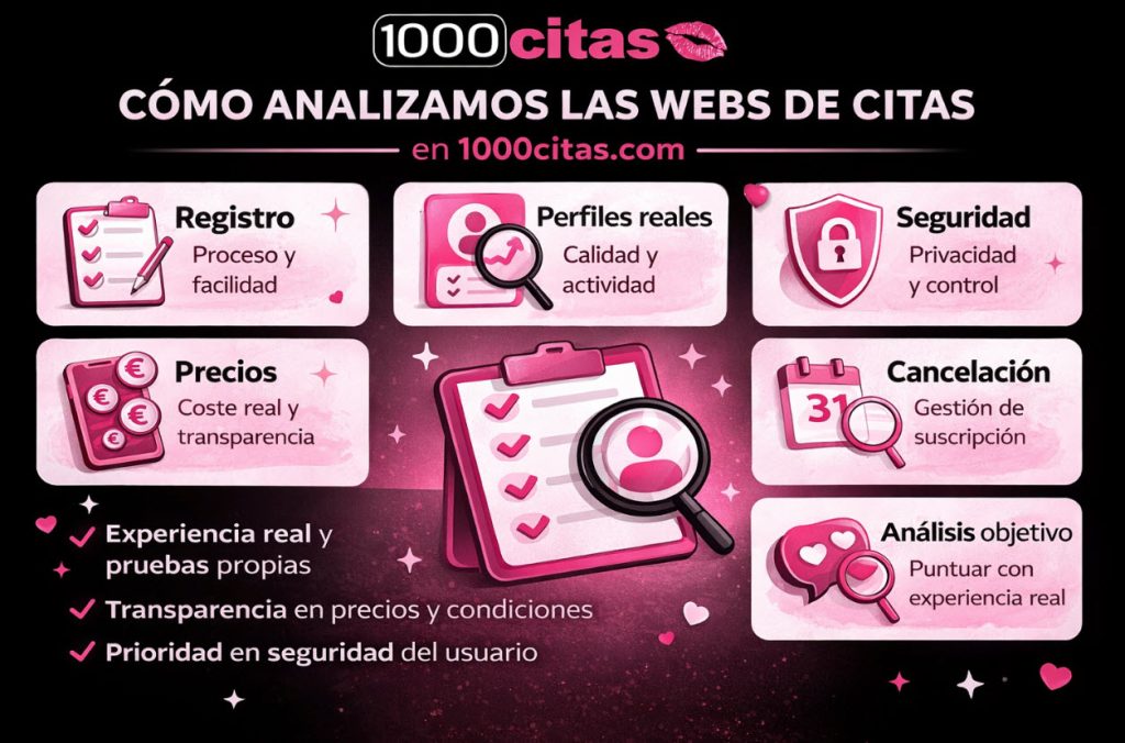 cómo analizamos las webs de citas