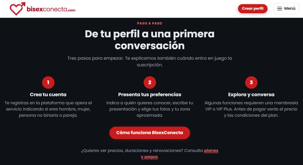 Cómo funciona BisexConecta